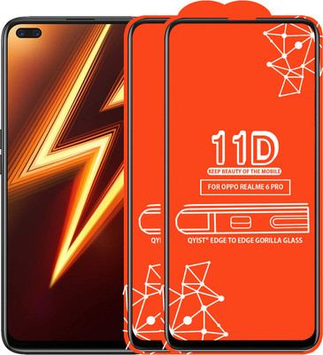 Qyist Edge To Edge Tempered Glass for Realme 6 Pro(Pack of 2)