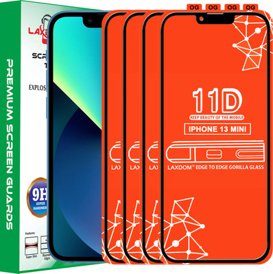 Laxdom Edge To Edge Tempered Glass for APPLE IPHONE 13 MINI(Pack of 4)