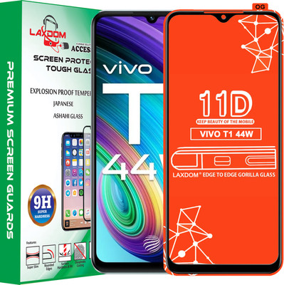 Laxdom Edge To Edge Tempered Glass for VIVO T1 44W(Pack of 1)