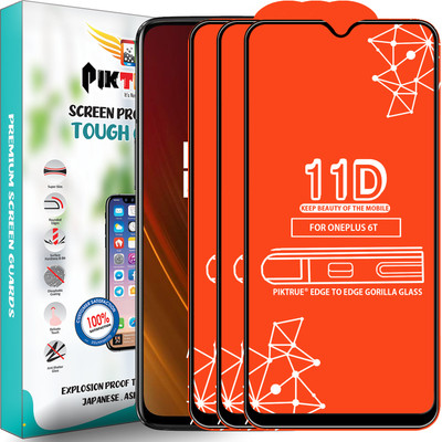 PikTrue Edge To Edge Tempered Glass for OnePlus 6T(Pack of 3)