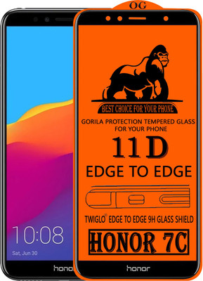 TWIGLO Edge To Edge Tempered Glass for Honor 7C(Pack of 1)