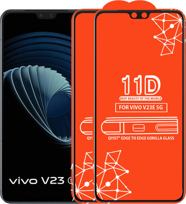 Qyist Edge To Edge Tempered Glass for Vivo V23E 5G(Pack of 2)