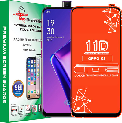Laxdom Edge To Edge Tempered Glass for OPPO K3(Pack of 1)