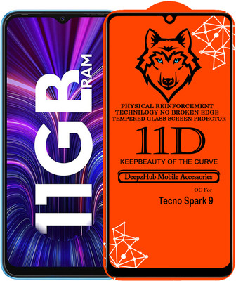 DeepzHub Edge To Edge Tempered Glass for Tecno Spark 9(Pack of 1)