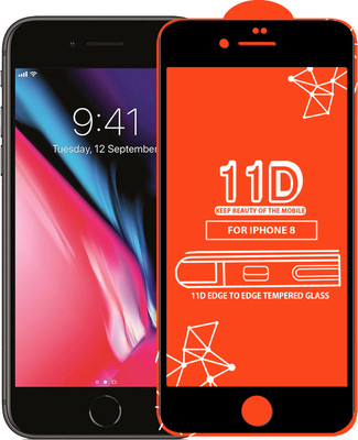 Qyist Edge To Edge Tempered Glass for Apple iPhone 8(Pack of 1)