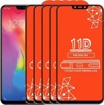 Qyist Edge To Edge Tempered Glass for Vivo Y83(Pack of 5)