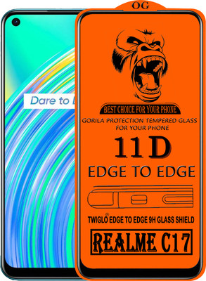 TWIGLO Edge To Edge Tempered Glass for REALME C17(Pack of 1)