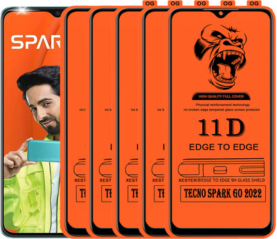 PFOAM Edge To Edge Tempered Glass for TECNO SPARK GO 2022(Pack of 5)