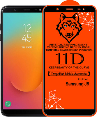 DeepzHub Edge To Edge Tempered Glass for Samsung Galaxy J8(Pack of 1)