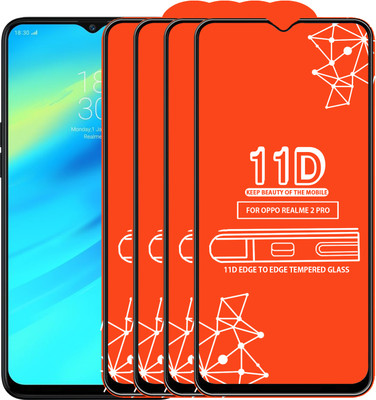 Roxel Edge To Edge Tempered Glass for Realme 2 Pro(Pack of 4)