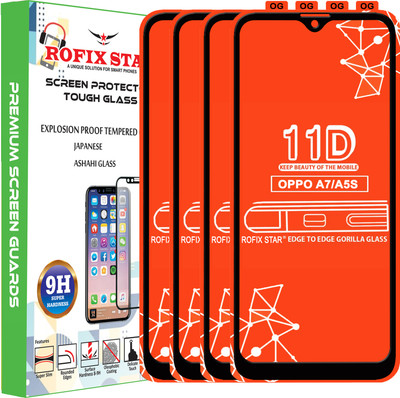 Rofix star Edge To Edge Tempered Glass for OPPO A7(Pack of 4)