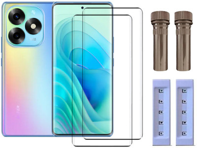 crixus Edge To Edge Tempered Glass for itel S23+(Pack of 2)