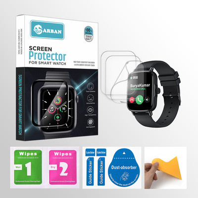 ARBAN Edge To Edge Tempered Glass for Maxima Max Pro Turbo 1.69 inch Smartwatch 3 PROTECTOR + 3 WIPES + 3 DUST REMOVAL STICKER + 1 WIPER(Pack of 3) ARBAN Edge To Edge Tempered Glass for Maxima Max Pro Turbo 1.69 inch Smartwatch 3 PROTECTOR + 3 WIPES + 3 DUST REMOVAL STICKER + 1 WIPER(Pack of 3)