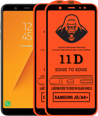 Laxdom Edge To Edge Tempered Glass for Samsung Galaxy J8(Pack of 2)