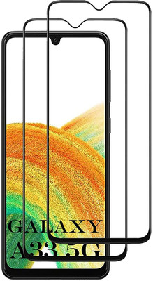 NaturalBuy Edge To Edge Tempered Glass for Samsung Galaxy A33 5G - Full Coverage Glass 11D Edge to Edge Tempered Glass Full Coverage Glass-11D(Pack of 2)
