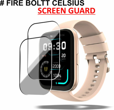 Olonga Edge To Edge Tempered Glass for FIRE BOLTT CELSIUS SMARTWATCH(Pack of 2)