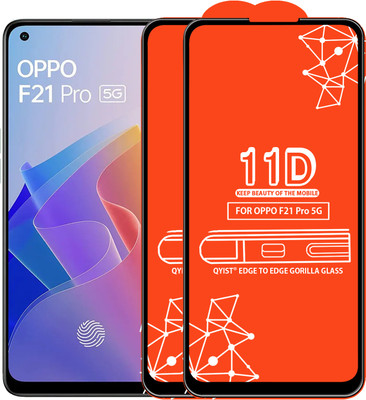 Qyist Edge To Edge Tempered Glass for Oppo F21 Pro 5G(Pack of 2)