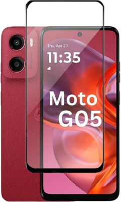 DSCASE Edge To Edge Tempered Glass for Moto G05 5G(Pack of 1)