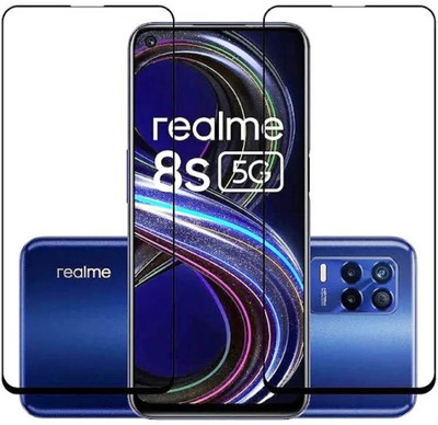 HIE POWER Edge To Edge Tempered Glass for Realme 8s 5G -(Screen Protector with Easy Installation Kit-Pack of 2)(Pack of 2)