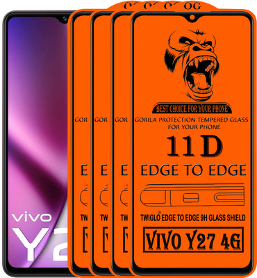 TWIGLO Edge To Edge Tempered Glass for VIVO Y27 4G(Pack of 4)