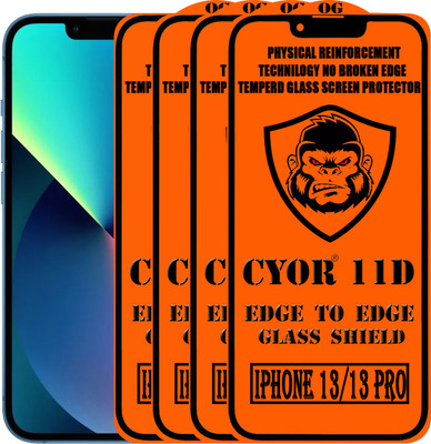 CYOR Edge To Edge Tempered Glass for IPHONE 13 PRO(Pack of 4)
