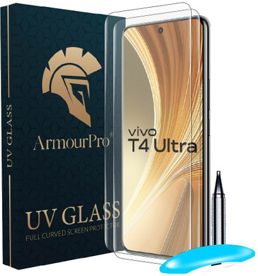ArmourPro Edge To Edge Tempered Glass for Vivo T4 Ultra 5G, Vivo T4 Ultra, Advanced HD+ UV Guard(Pack of 2)