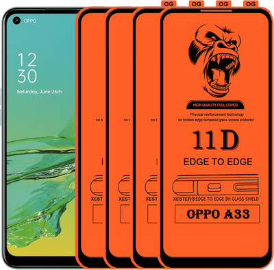 PFOAM Edge To Edge Tempered Glass for OPPO A33(Pack of 4)