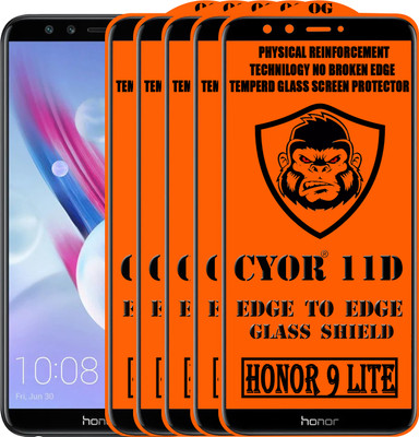CYOR Edge To Edge Tempered Glass for Honor 9 Lite(Pack of 5)