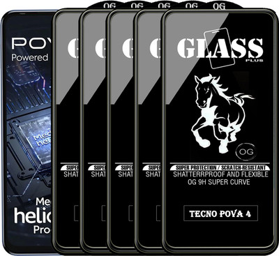 PFOAM Edge To Edge Tempered Glass for TECNO POVA 4(Pack of 5)