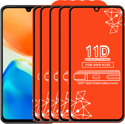 Qyist Edge To Edge Tempered Glass for Vivo V25E(Pack of 5)