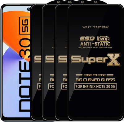 Qyist Edge To Edge Tempered Glass for INFINIX NOTE 30 5G Glass(Pack of 4)