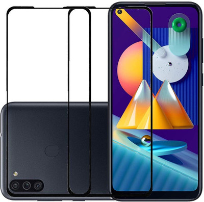 spaziogold Edge To Edge Tempered Glass for Samsung Galaxy M11(Pack of 2)