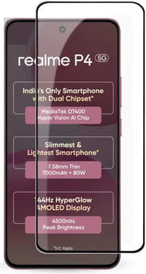 VALKAR Edge To Edge Tempered Glass for realme P4 5G(Pack of 1)