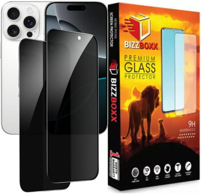BizzBoxx Edge To Edge Tempered Glass for Apple iPhone 16 Pro Max, iPhone 16 Pro Max, iPhone 16pro Max, 16 pro max, Precise Curved Edges, Scratch Guard, Privacy temper glass guard, screen guard, privacy temper glass(Pack of 2)