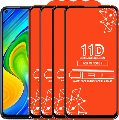 Qyist Edge To Edge Tempered Glass for Redmi Note 9(Pack of 4)