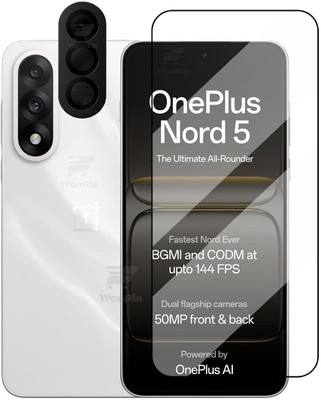 WonReza Edge To Edge Tempered Glass for OnePlus Nord 5, OnePlus Nord 5 5G, with Camera Lens Protector(Pack of 1)