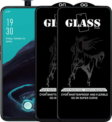 CYOR Edge To Edge Tempered Glass for Oppo Reno2 F(Pack of 2)
