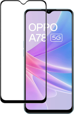 BRENZZ Edge To Edge Tempered Glass for OPPO A78 5G, Oppo A78 5G(Pack of 1)