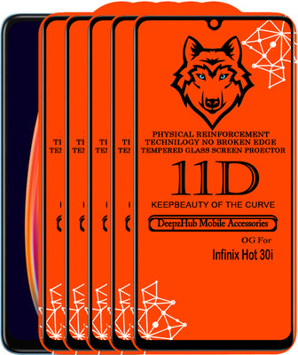 DeepzHub Edge To Edge Tempered Glass for Infinix HOT 30i(Pack of 5)