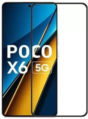 O2MG Edge To Edge Tempered Glass for POCO X6 5G(Pack of 1)