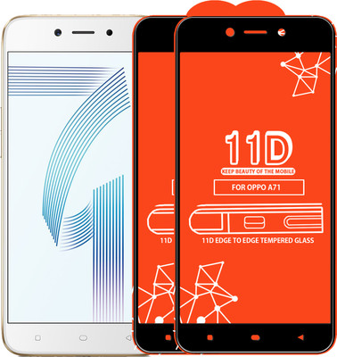 Qyist Edge To Edge Tempered Glass for Oppo A71(Pack of 3)