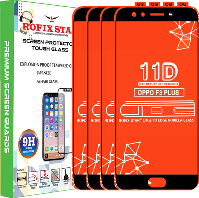 Rofix star Edge To Edge Tempered Glass for OPPO F3 PLUS(Pack of 4)