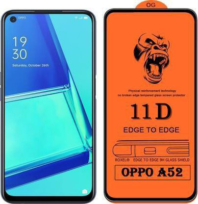 INT Edge To Edge Tempered Glass for OPPO-A52(Pack of 2)