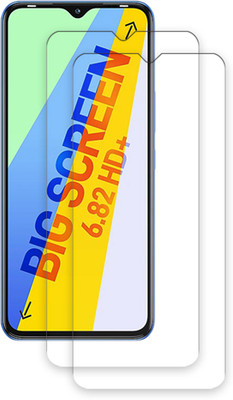SOMTONE Edge To Edge Tempered Glass for Infinix Smart 6 Plus TEMPERED GUARD FRONTP2(Pack of 2)