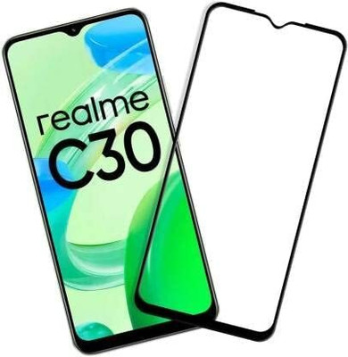 9H Edge To Edge Tempered Glass for Realme C30-Screen Protector Tempered Glass with Scratch Resistant technology| Screen Protector Full Glue Coverage [Free Cleaning Kit Included](Pack of 1)
