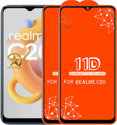 HQ Protection Edge To Edge Tempered Glass for Realme C20(Pack of 2)