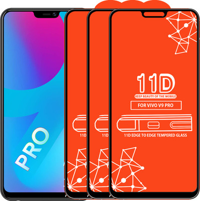 Roxel Edge To Edge Tempered Glass for Vivo V9 Pro(Pack of 3)
