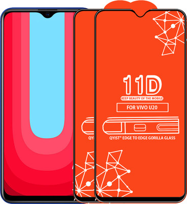Qyist Edge To Edge Tempered Glass for Vivo U20(Pack of 2)