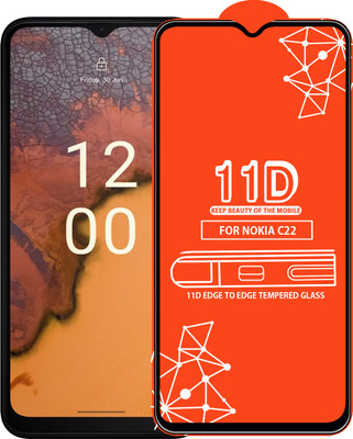 Roxel Edge To Edge Tempered Glass for Nokia C22(Pack of 1)