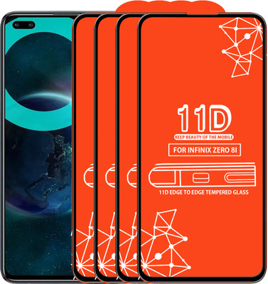 Roxel Edge To Edge Tempered Glass for Infinix Zero 8I(Pack of 4)